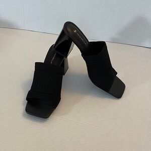 NEWBELLA Women's Open Toe Square Sandals Slip On Chunky Block Heel 8.5